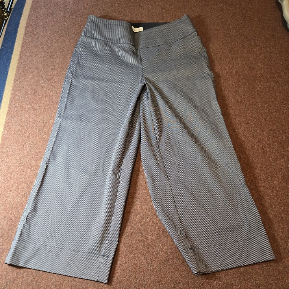 Cropped Wide-Leg Pants in Light Gray